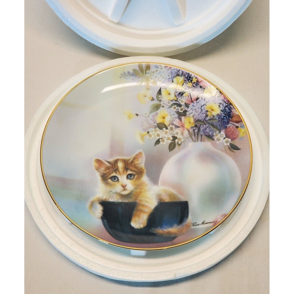 Cat Kitten Collector Plates The Danbury Mint - Kitten Cousins By Ruane Manning